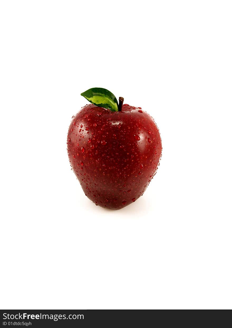 Red  apple isolated on white background