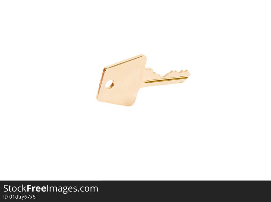 A gold in color key isolated on a white background. A gold in color key isolated on a white background.