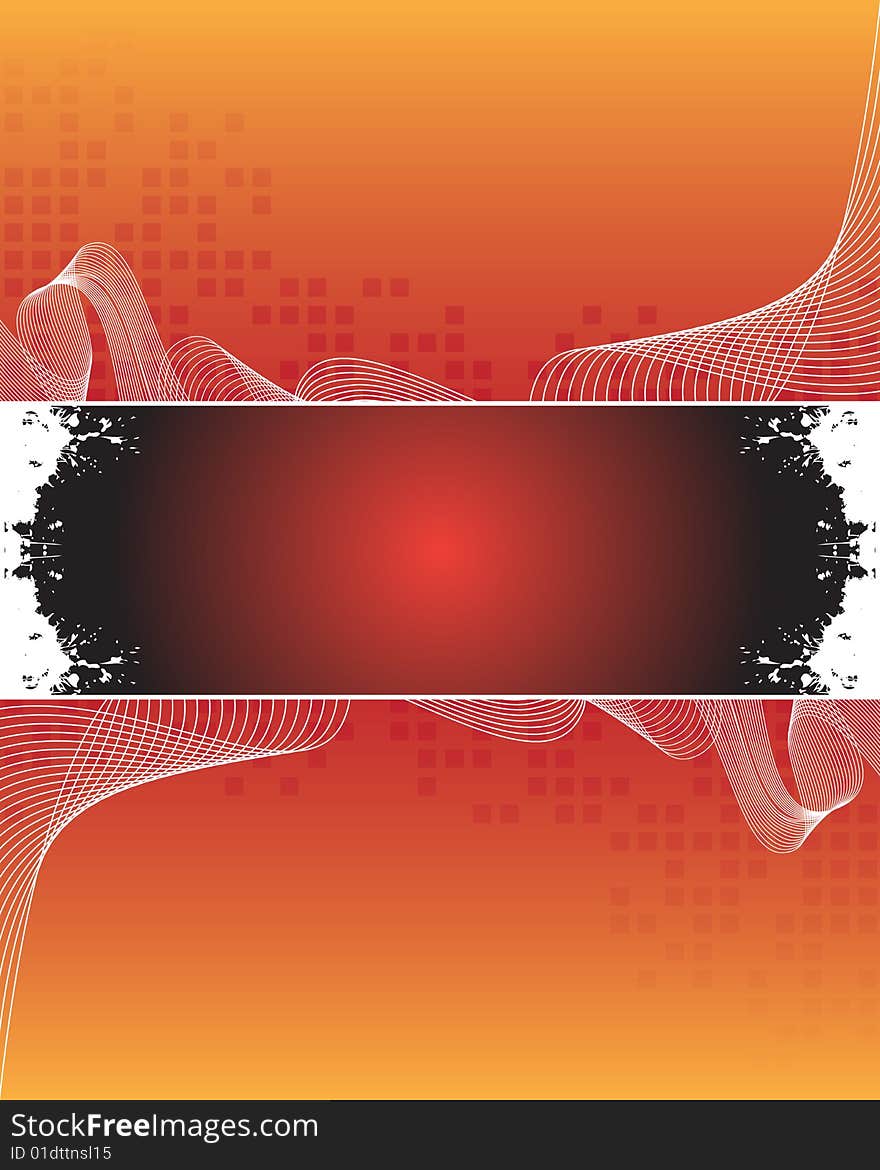 Abstract orange and red background with place for your text