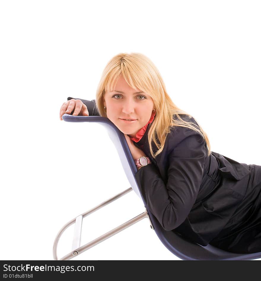 Portrait Of Attractive Businesswoman On Chair