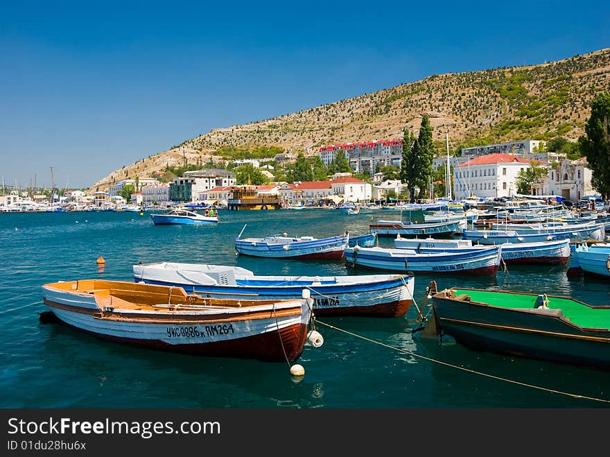 Yachts in a bay