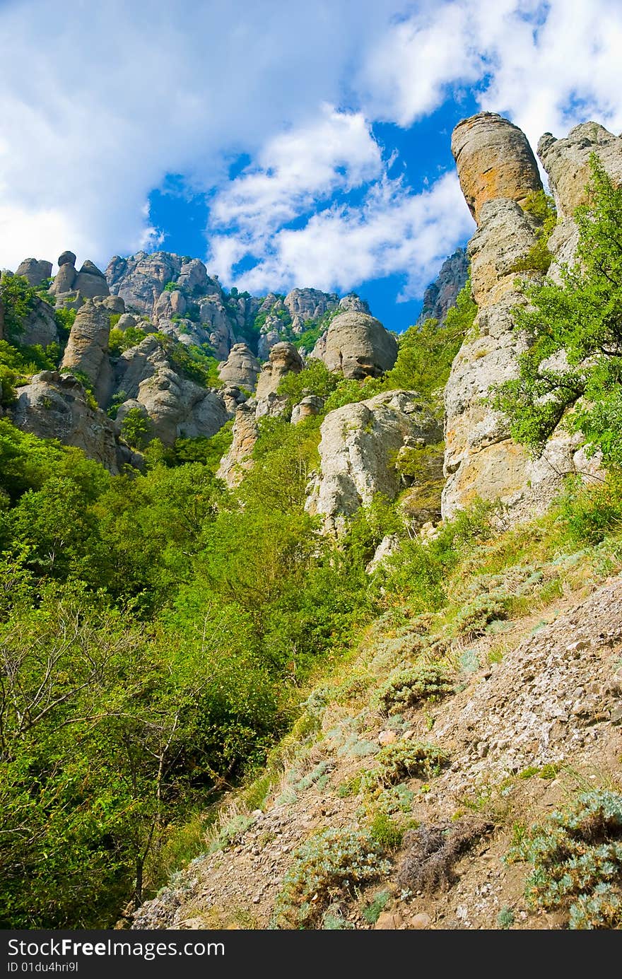 Summer mountain landscape in Crimea, Ukraine. Summer mountain landscape in Crimea, Ukraine