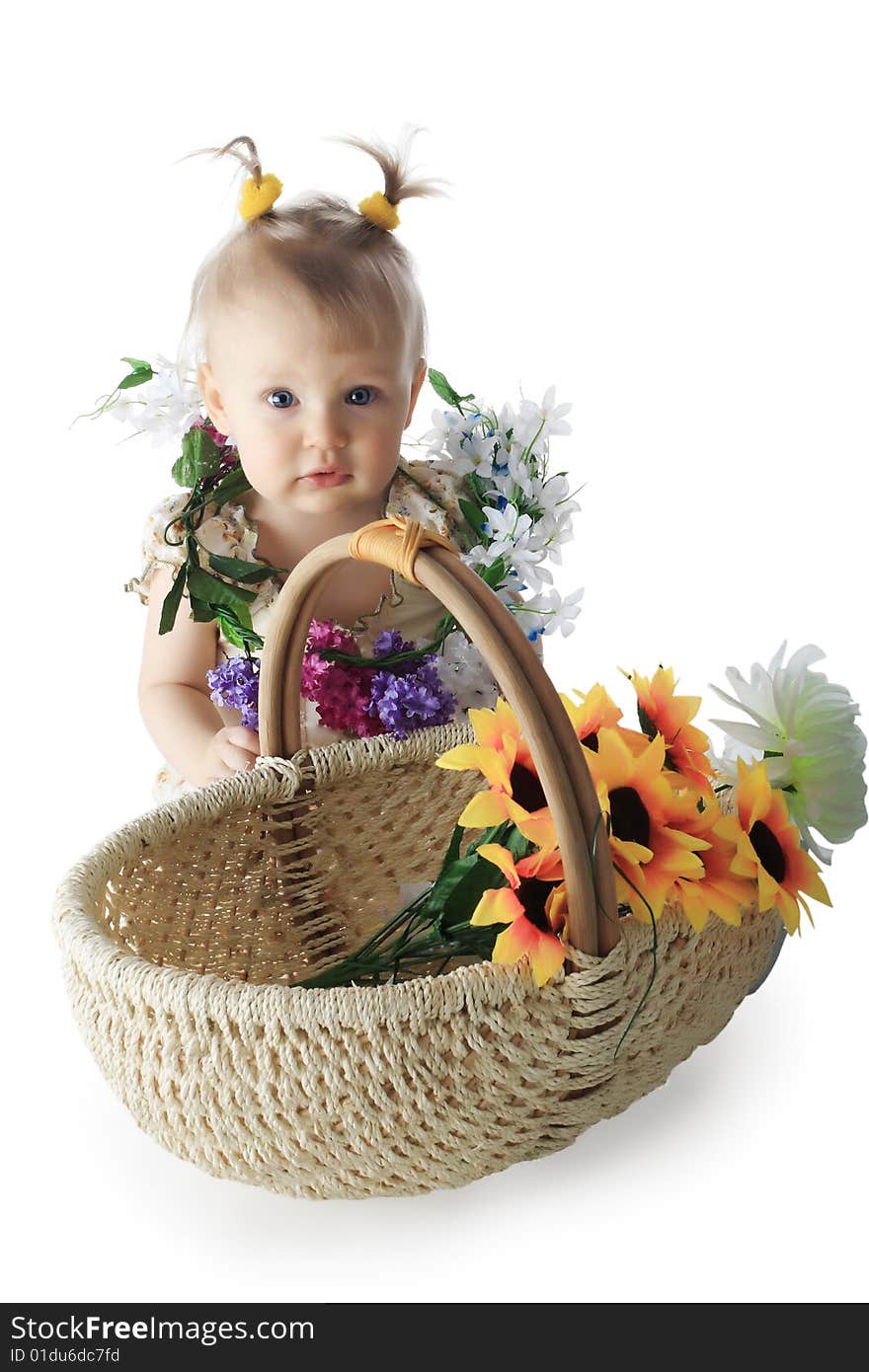 Beautiful baby. Shot in studio. Isolated on white. Beautiful baby. Shot in studio. Isolated on white.