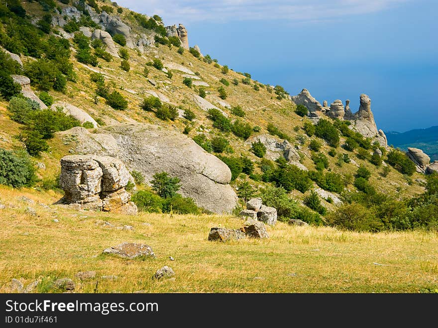 Summer mountain landscape in Crimea, Ukraine. Summer mountain landscape in Crimea, Ukraine