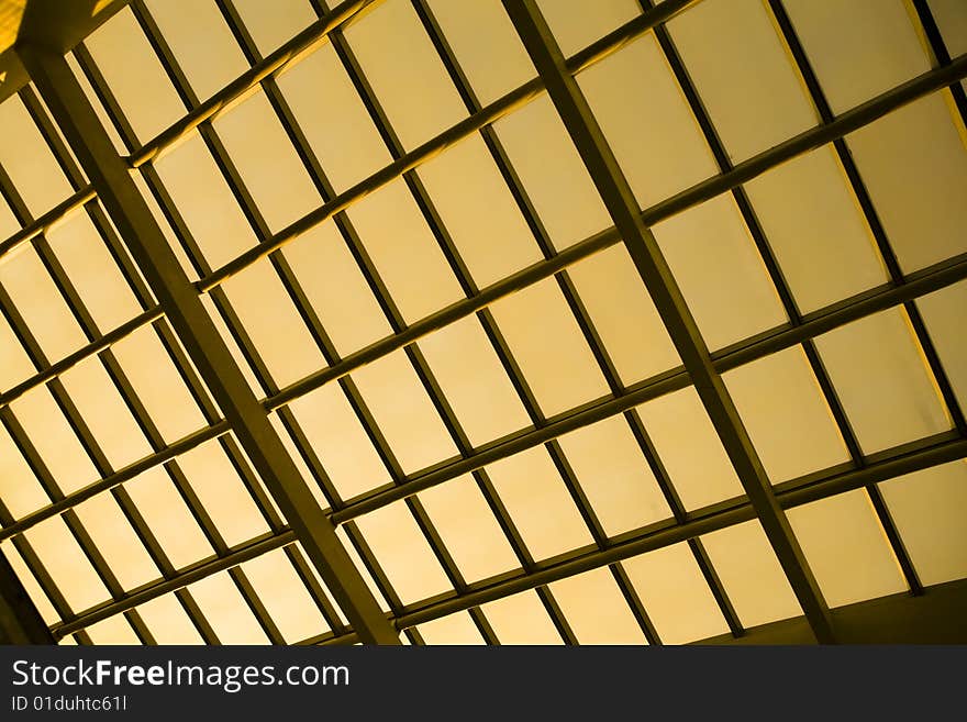 A complex modern roof,modern architecture glass dome in beijing