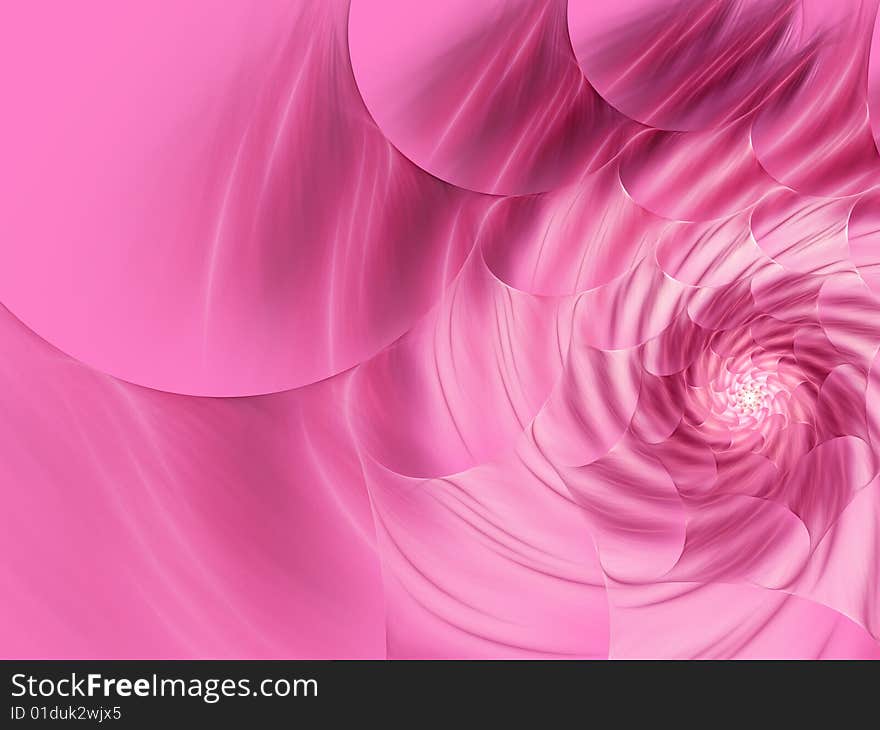 Abstract futuristic illustration in pink background