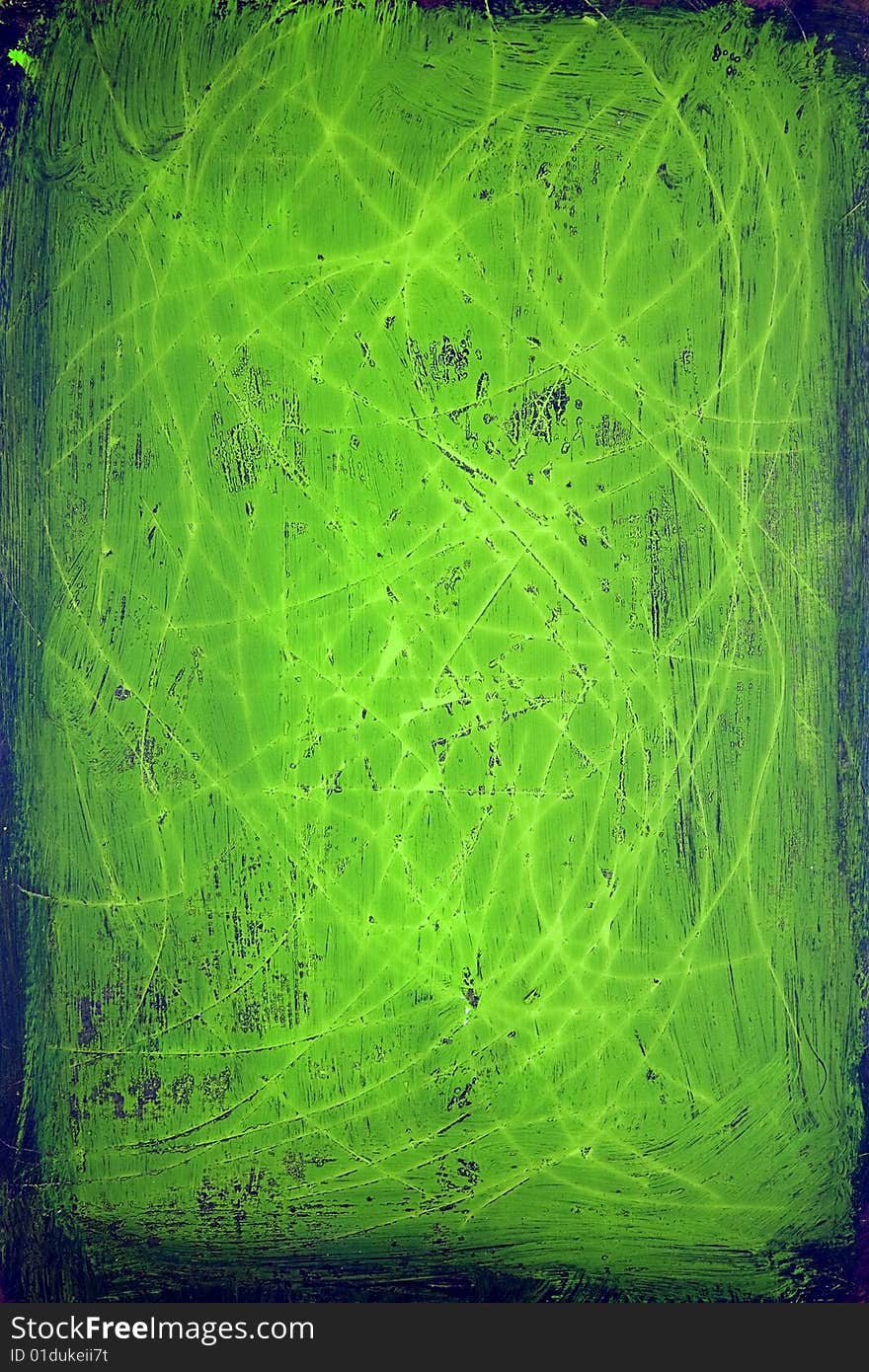 Grunge  green paint and scratches background