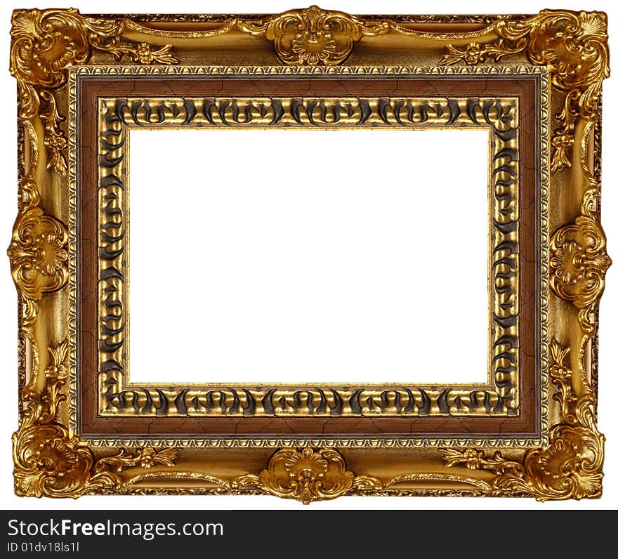 A picture frame on a white