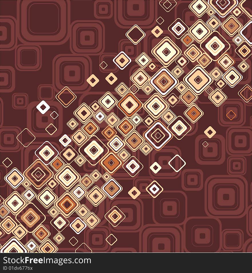 Mosaic Border. Stylish stripe. Vector.