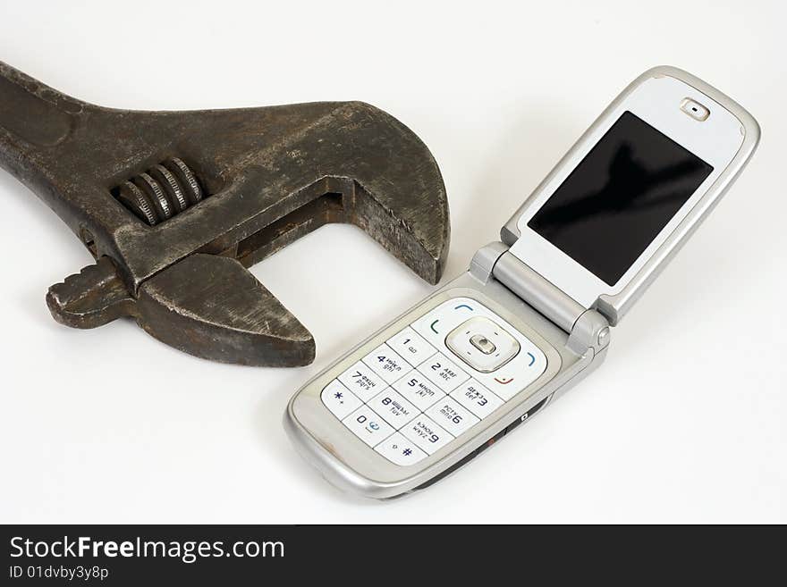 Spanner and telephone.