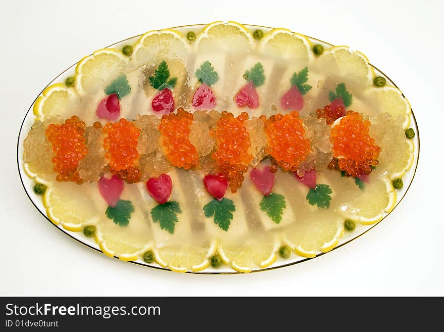 Jellied Fish With Caviar.