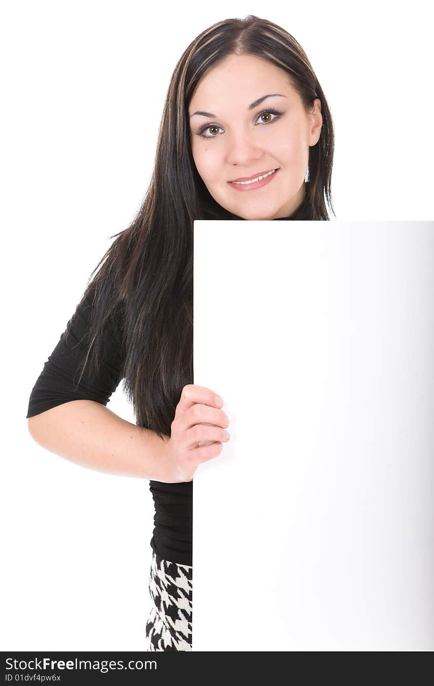 Pretty businesswoman isolated over white background. Pretty businesswoman isolated over white background