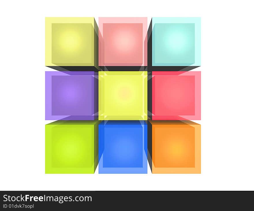 Colorful blocks on white background. Colorful blocks on white background