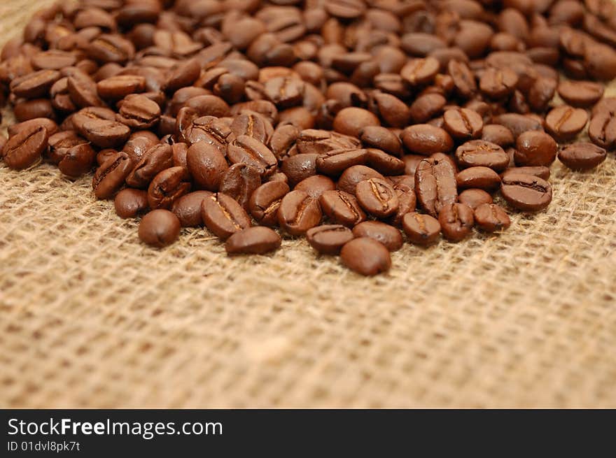 Coffee Beans On The Sacking