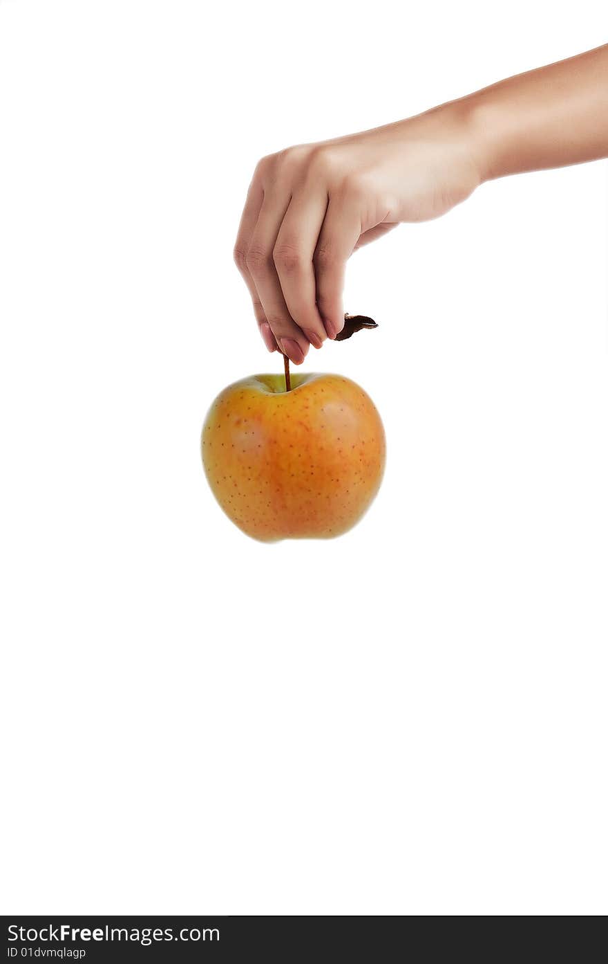 Isolated apple in hand