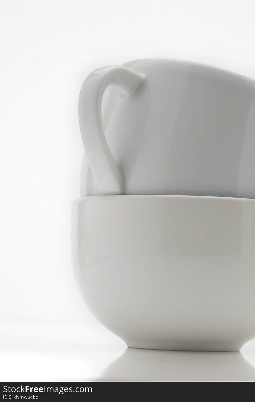 Crop image of empty ceramic coffee cup. Crop image of empty ceramic coffee cup