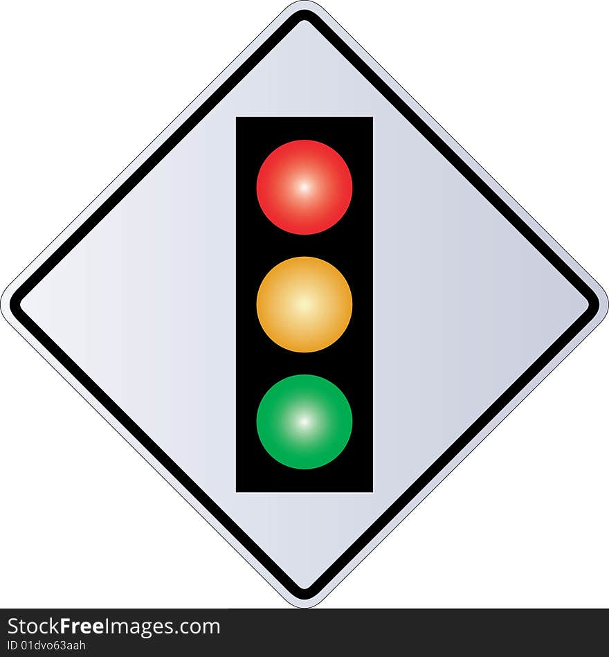 Signal sign rectangle white background