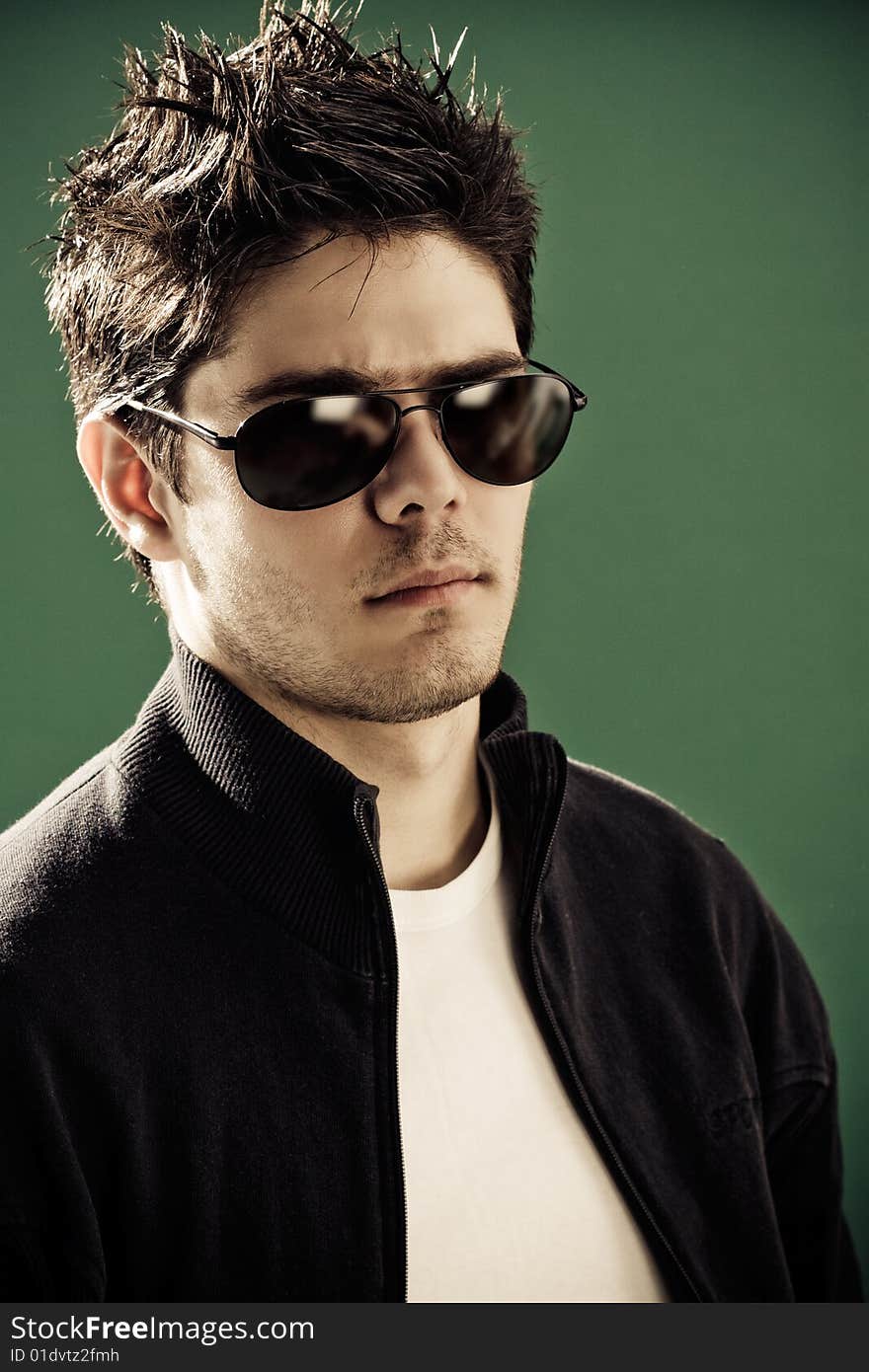 Portrait of a young man, studio shot