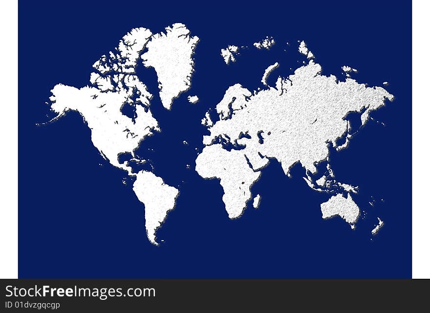 Violet world map with blue background - . Violet world map with blue background -