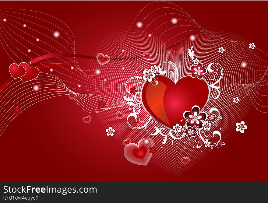 Background With Hearts For Valentine Day