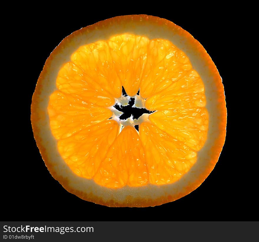 We divided an orange, it is a lot of us and it one, cut it on segments, wrung out juice, crusts dried, received a smell tasty, we looked at its light