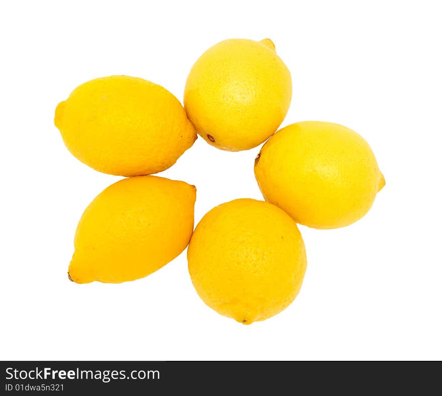 Lemons  isolated on a white background. Lemons  isolated on a white background