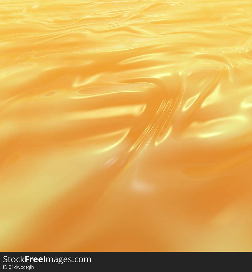 Abstract golden wave - digital artwork. Abstract golden wave - digital artwork