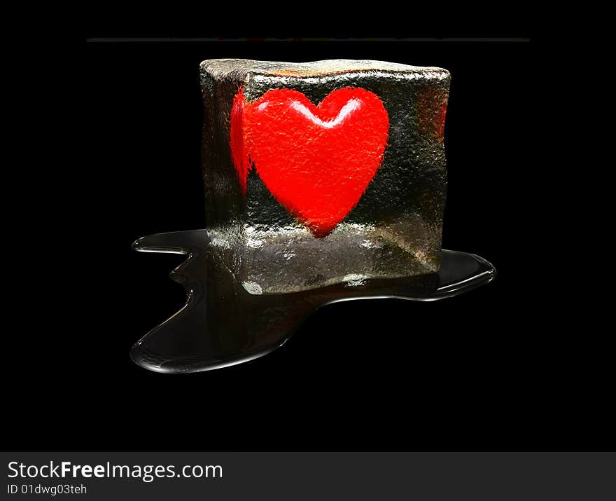 Heart in ice