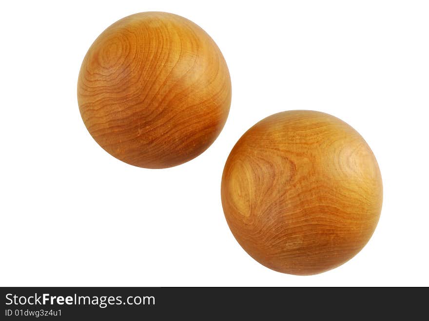 Zen Oriental balls executed from a wood