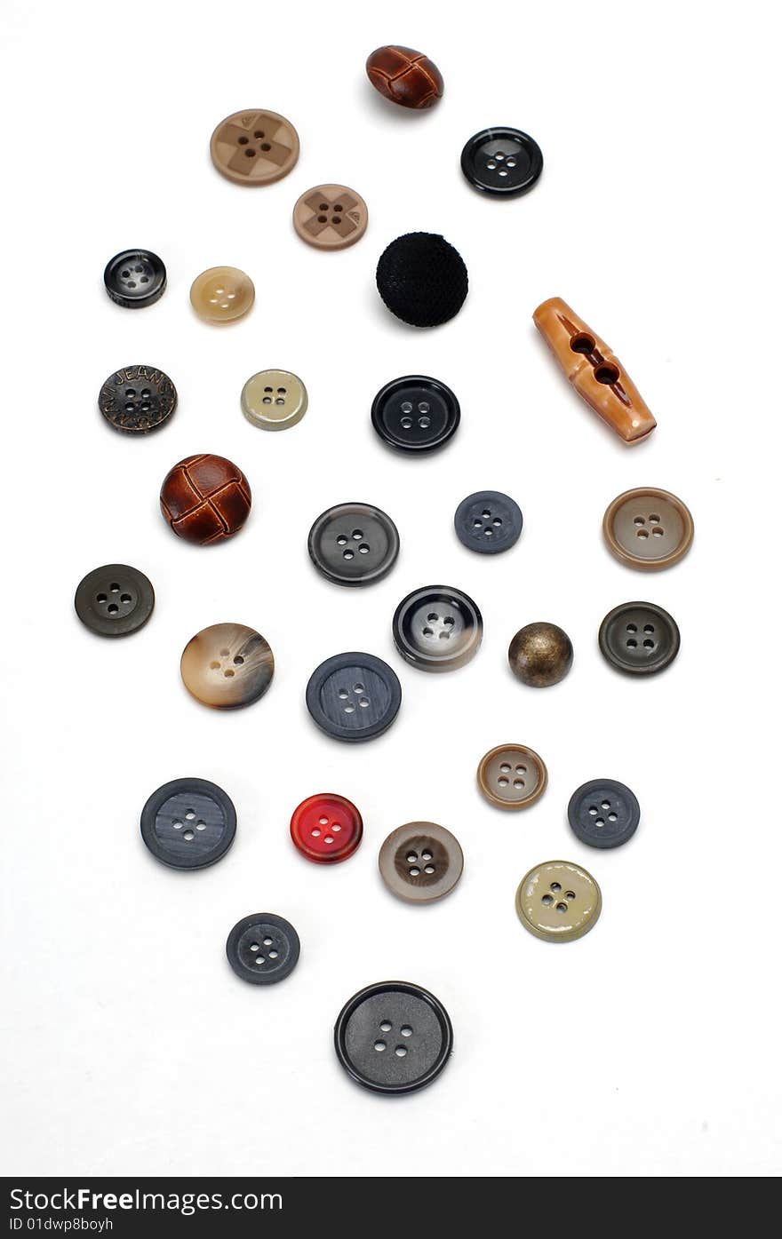 Buttons group isolated at white