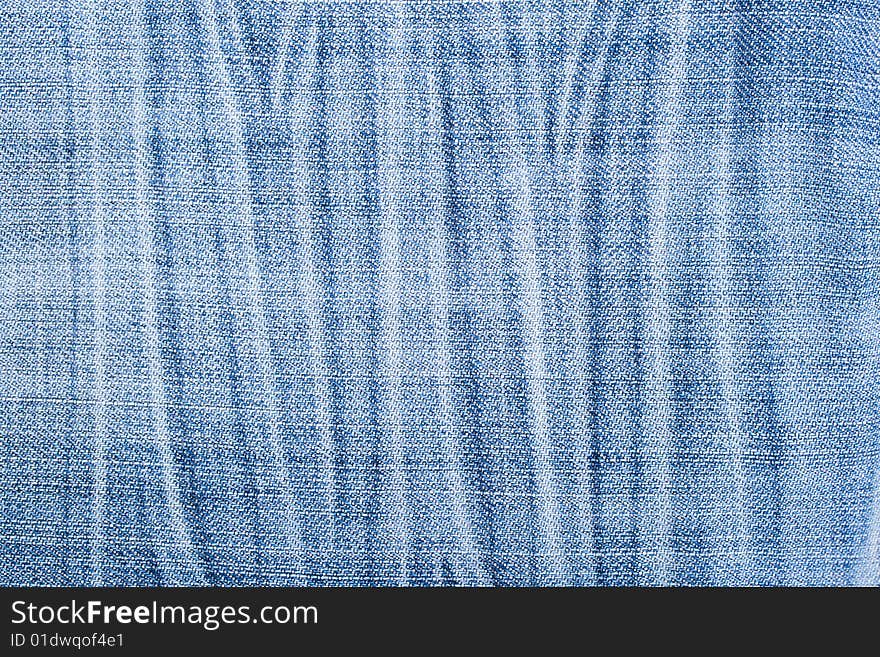 Blue stripped jeans texture, macro shot