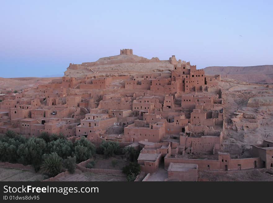 Ait BenHaddou photographed at dawn. Ait BenHaddou photographed at dawn