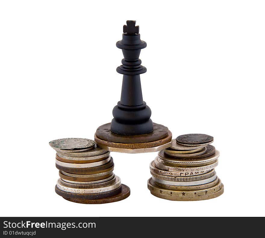 Chess King On Old Coins