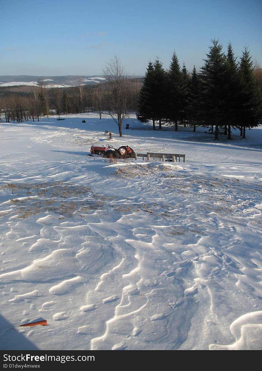 Winter scene in PQ, Canada