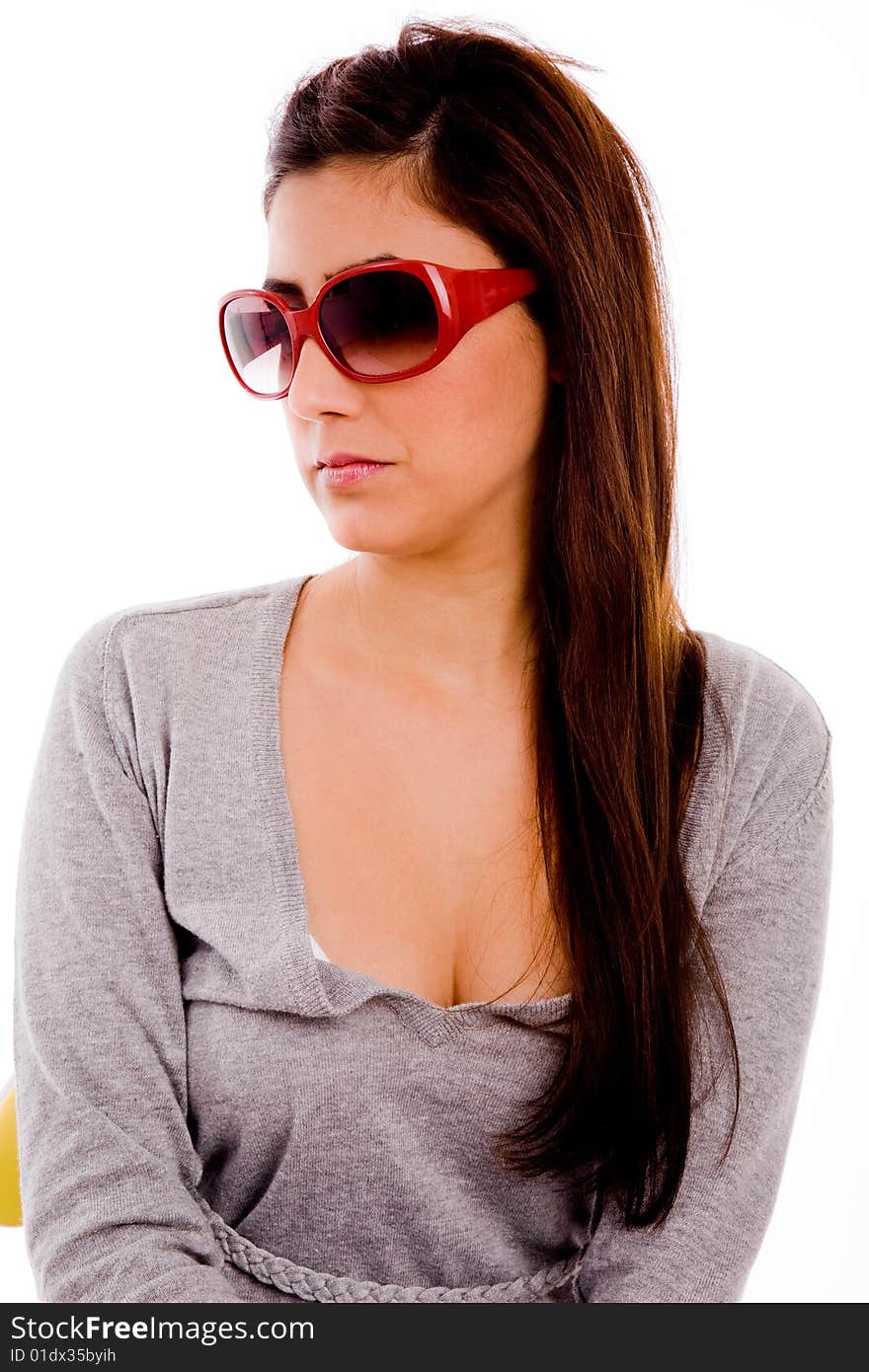 Portrait of young woman wearing sunglasses