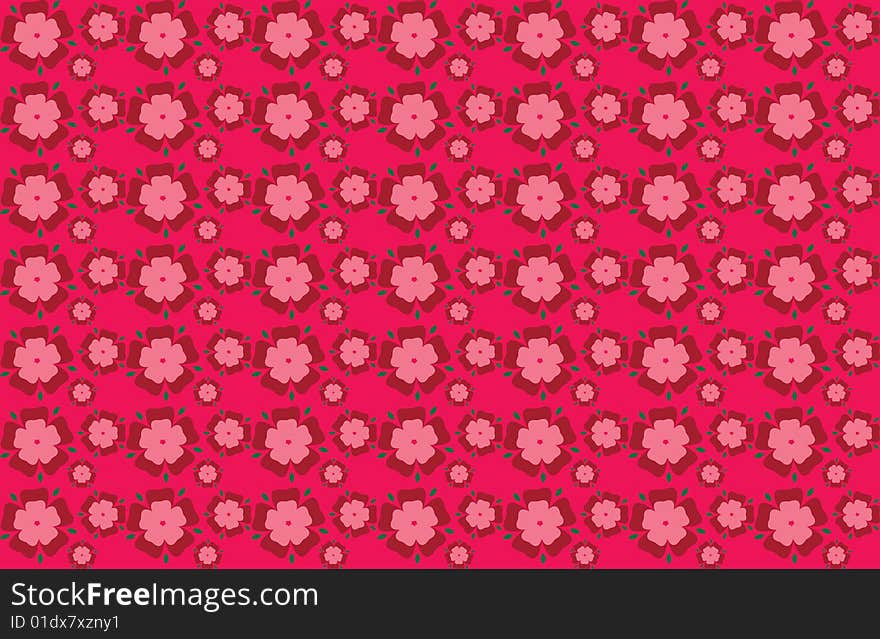 Tiling background graphic with red roses. Tiling background graphic with red roses