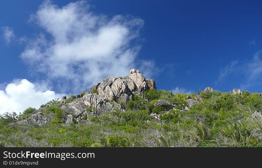 This image was  shows the island´s mountainous outback, La Digue, Seychelles, 2008. This image was  shows the island´s mountainous outback, La Digue, Seychelles, 2008.