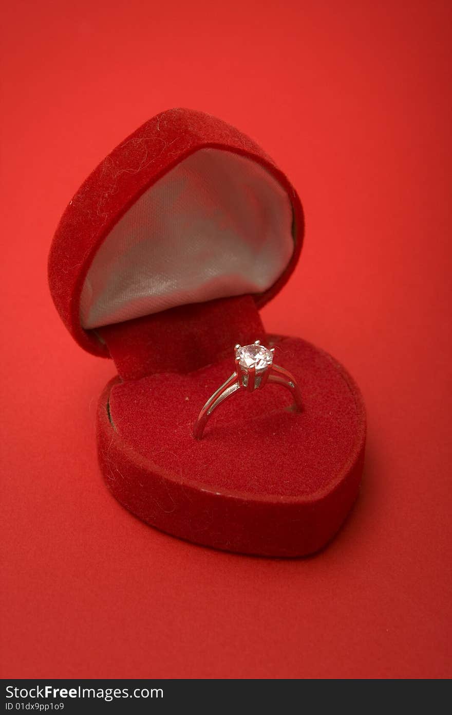 Valentine's Day symbols - ring in box