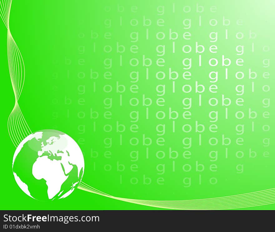 Abstract background with globe