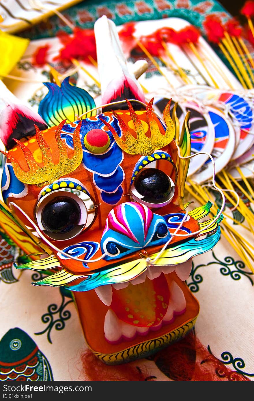 Beautiful Chinese Dragon Kite closeup