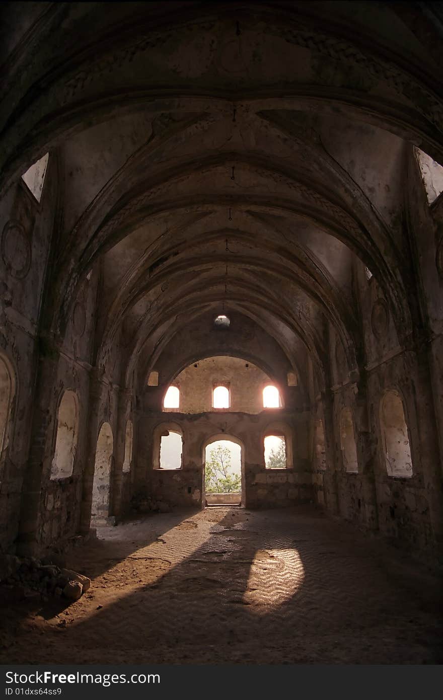 Interier of orthodox greek church in Kayakoy. The city left by Greeks