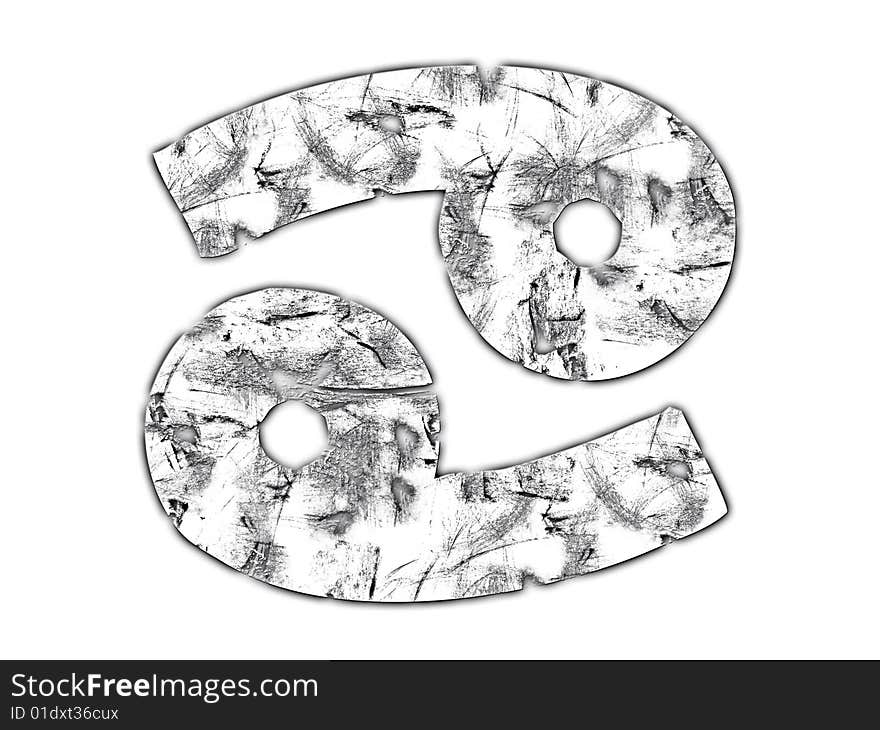 Stone textured zodiac signs isolated. Stone textured zodiac signs isolated