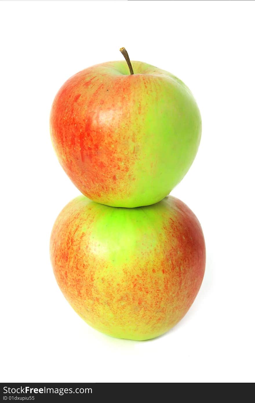 Fresh Apples On A White Background