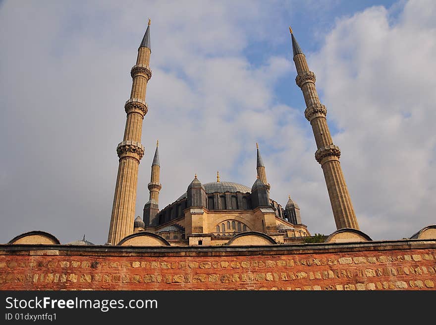 The mosque with minarets in the sky, build in XVI century