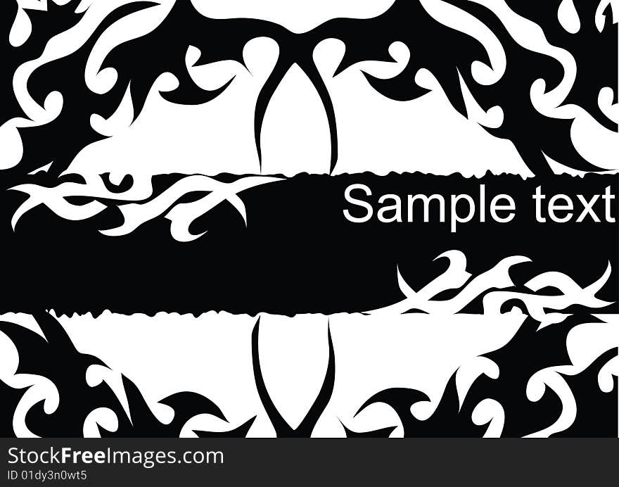 Black and white abstract design