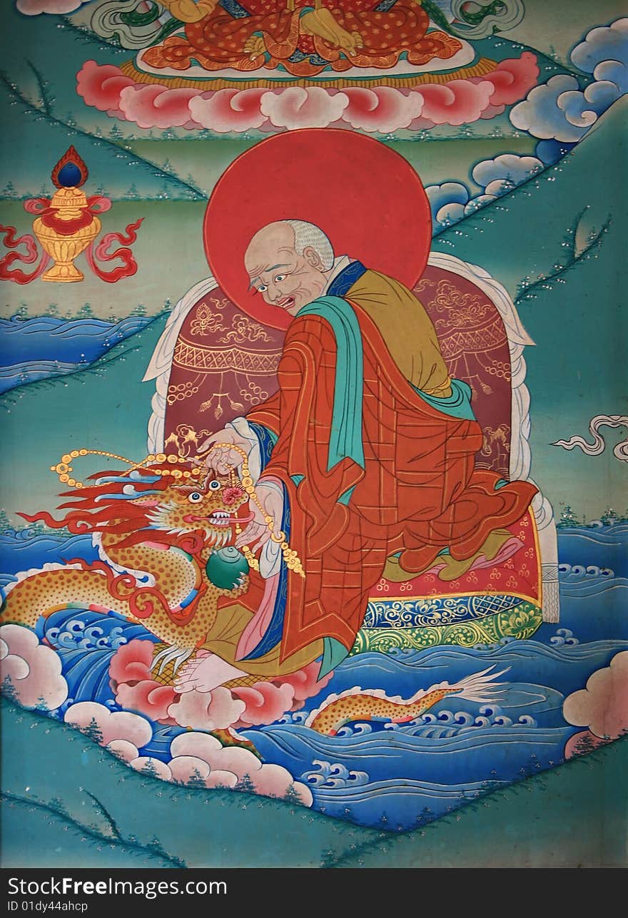 The tangka art is very populate in tibet