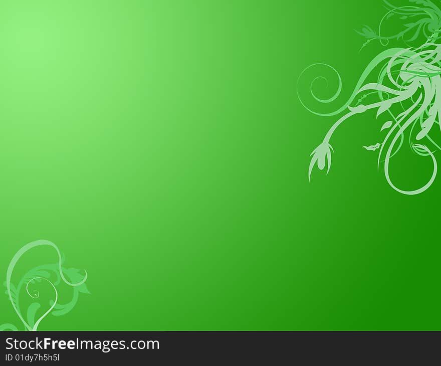 Green Floral Background