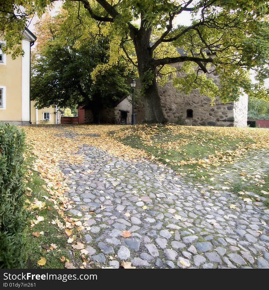 Autumn at the old dean residence, Linköping, Sweden. Autumn at the old dean residence, Linköping, Sweden