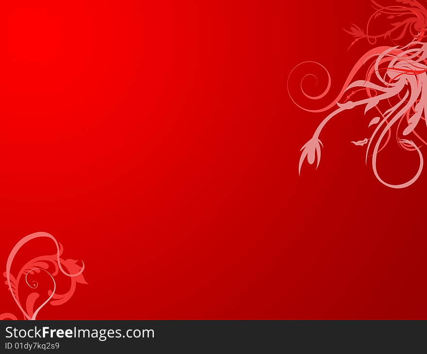 Red Floral Background