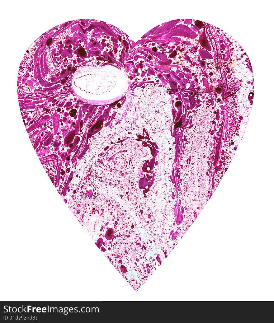 Pink heart with abstract texture. Pink heart with abstract texture